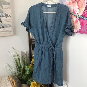 Masscob Deep V-Cut Wrap Dress Size M